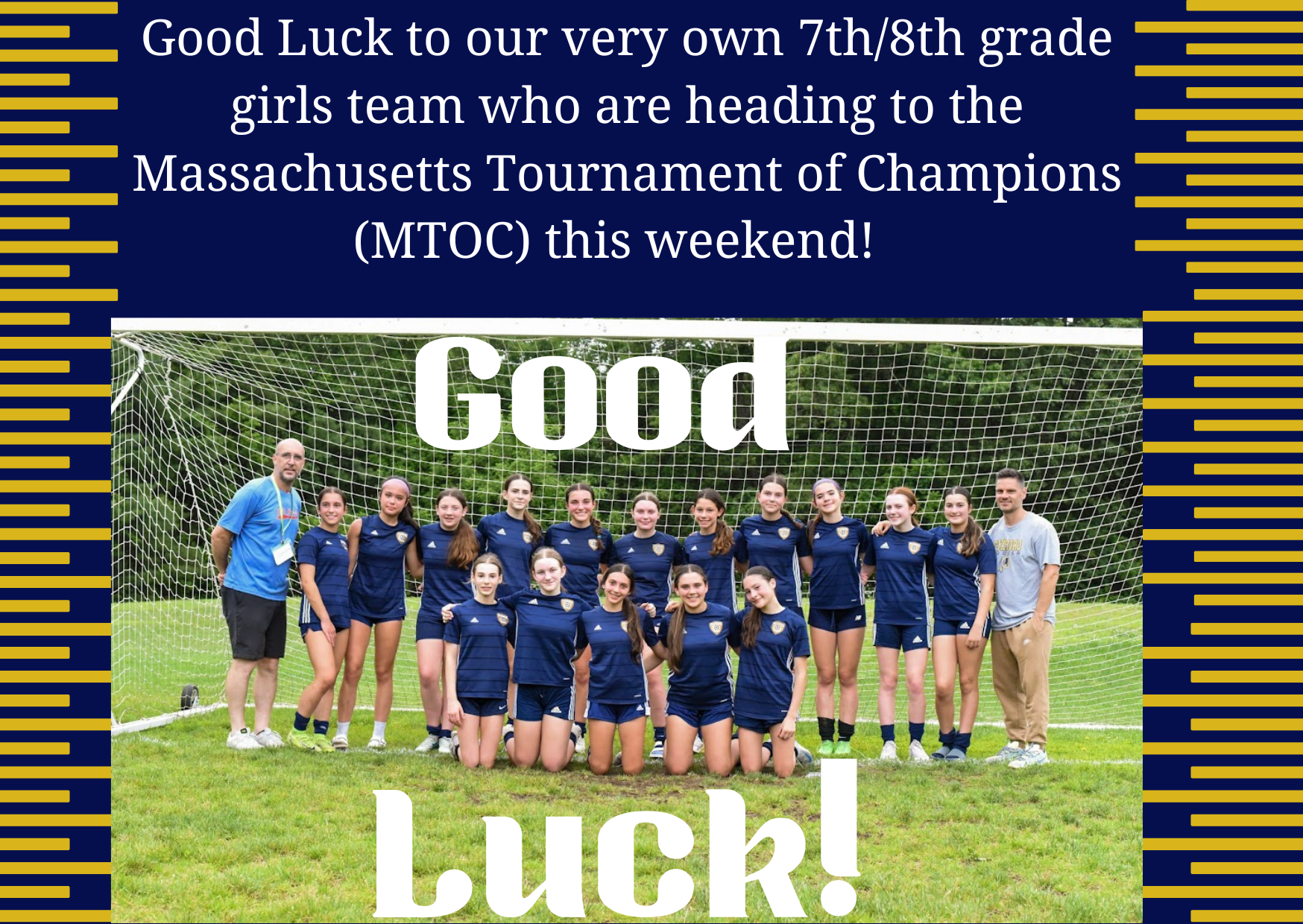 Foxboro Youth Soccer wishes you the best of luck! 