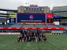 Winter Boys team posing together after their championship victory