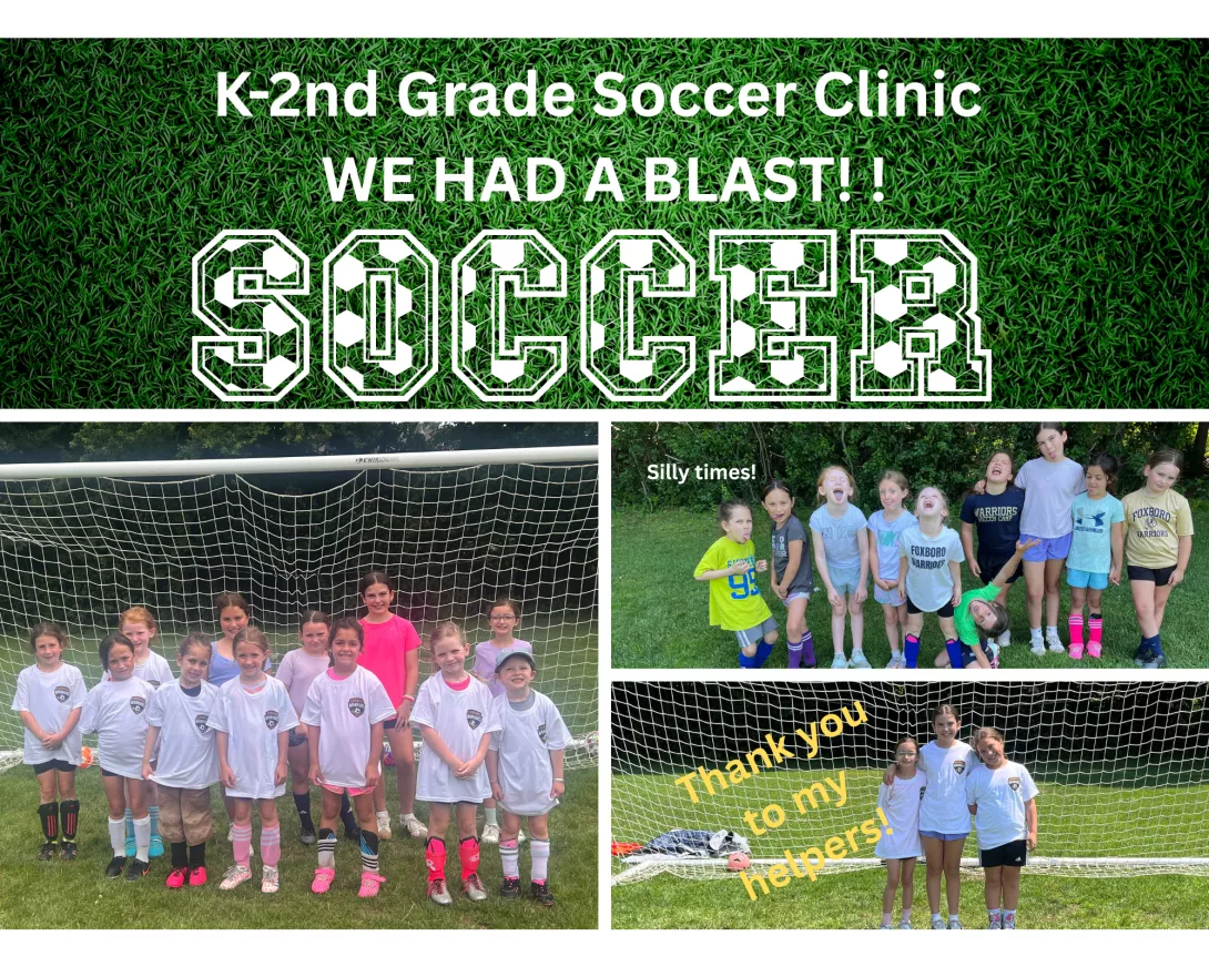 K-2nd grade soccer clinic participants having a blast
